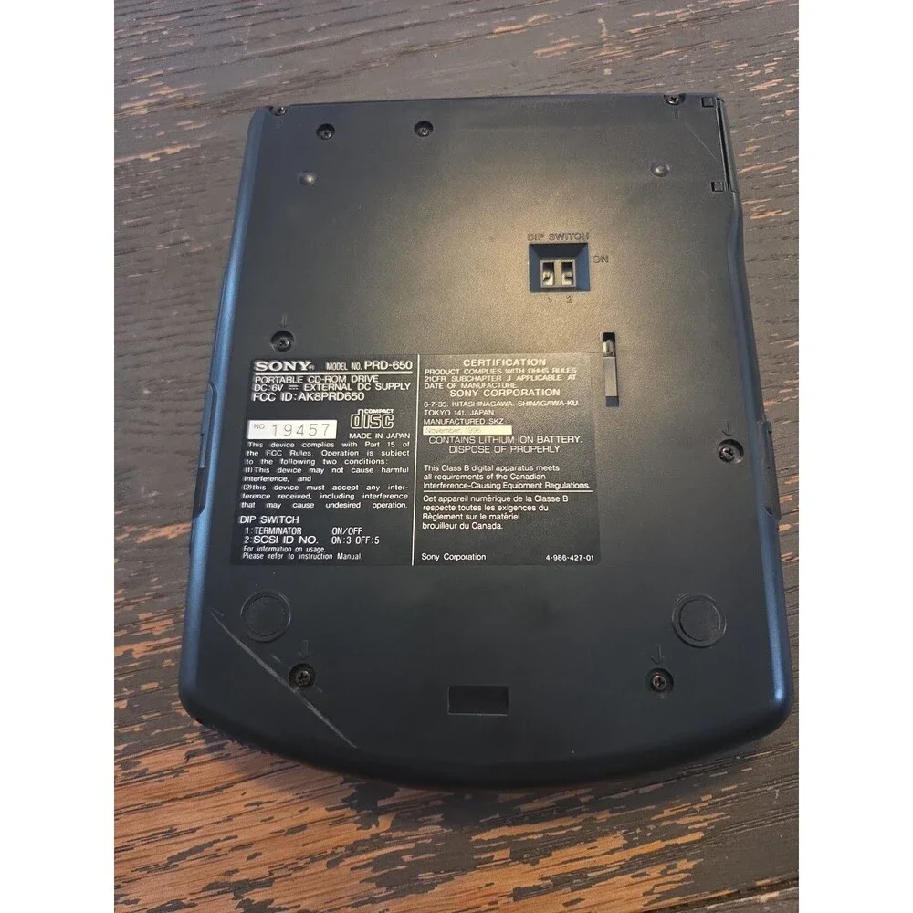 Vintage Sony Discman Portable CD-ROM  Drive PRD-650 TESTED WORKING